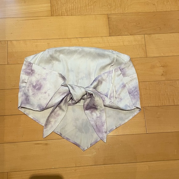 Garage tie-dye silk scarf top - Picture 4 of 4